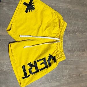 Yellow Vertabrae shorts